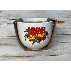 Marvel Comics Classic Avengers 20 oz (591 ml) Ramen Bowl with Chopsticks